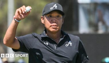 American Anthony Kim on the way to victory at the LIV Golf event in Adelaide