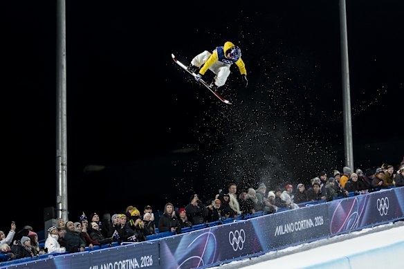 Valentino Guseli in the men’s halfpipe final.