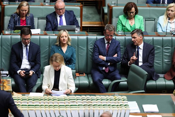 Opposition frontbenchers on Tuesday.