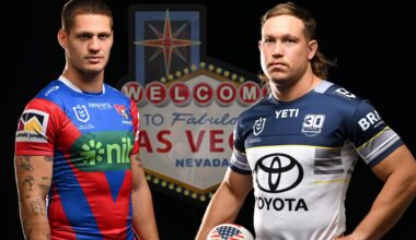 NRL Las Vegas 2026 schedule, start times, fixtures, how to live stream Knights v Cowboys, Bulldogs vs Dragons, teams