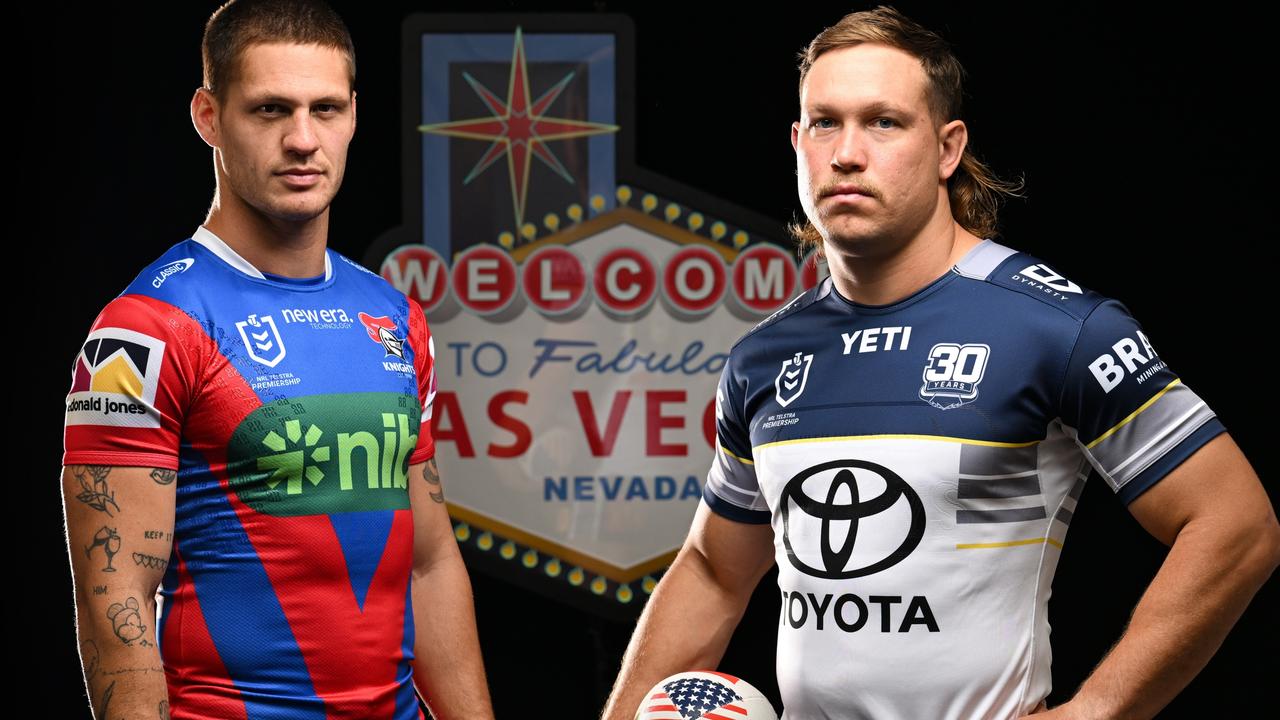 NRL Las Vegas 2026 schedule, start times, fixtures, how to live stream Knights v Cowboys, Bulldogs vs Dragons, teams