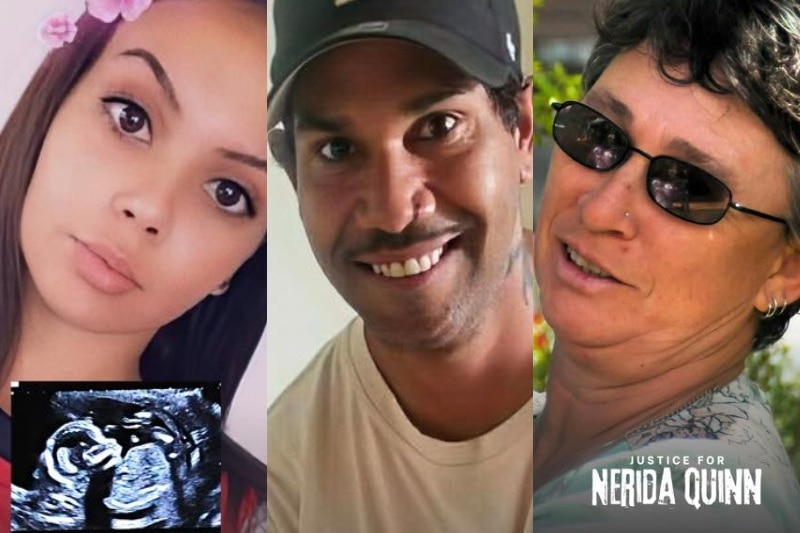 Two women and a man in a composite image