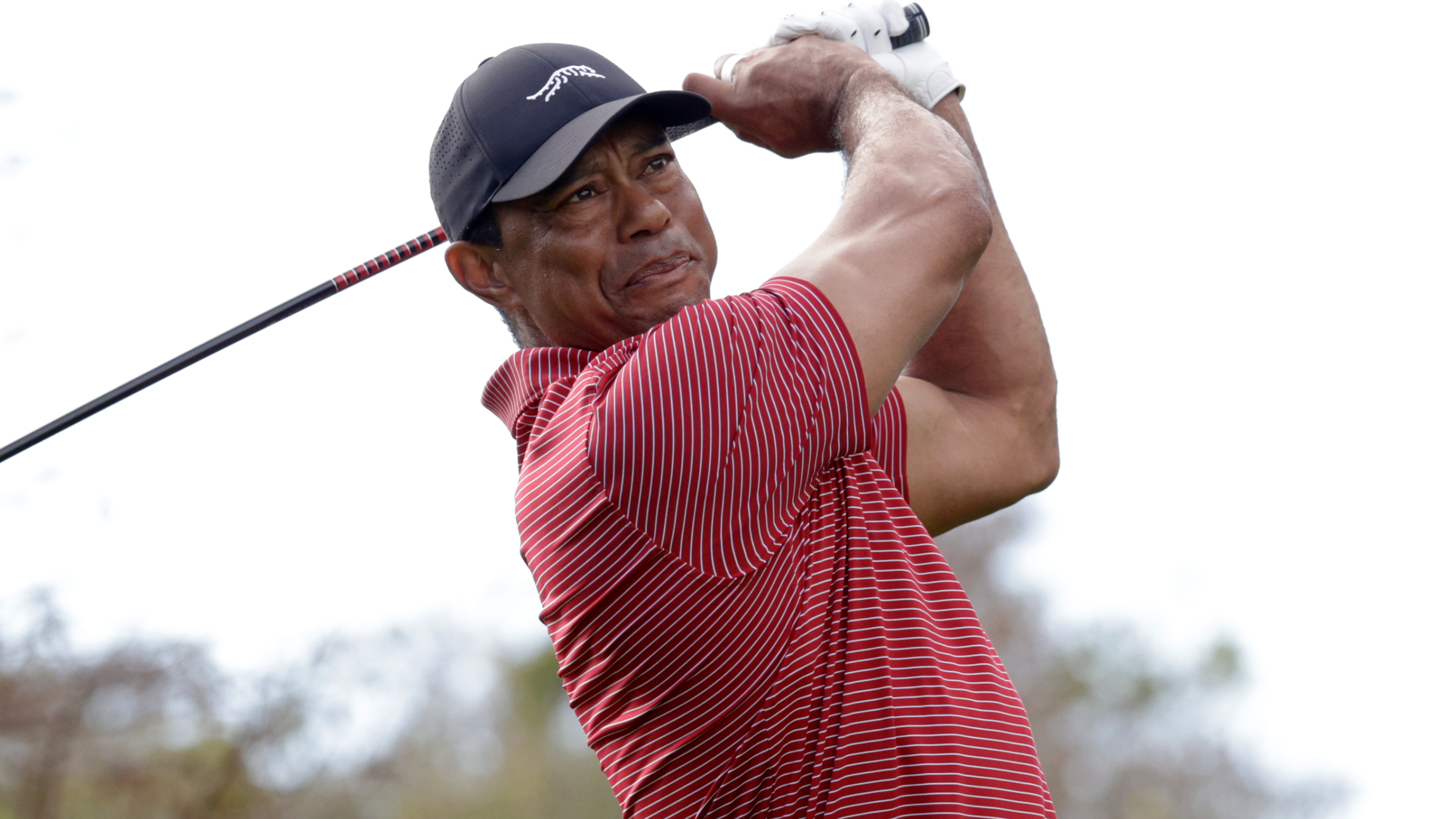 Tiger Woods takes a shot at the PNC Championship