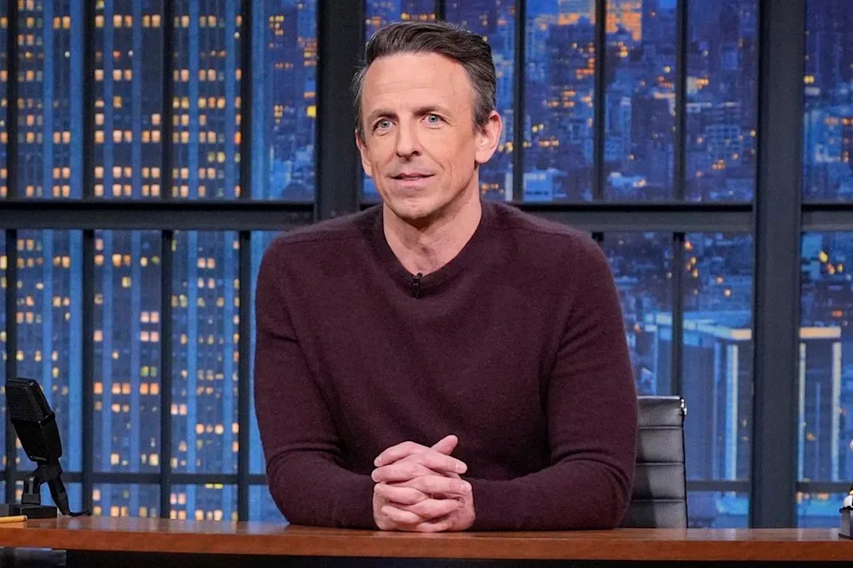 Seth Meyers hosts 'Late Night with Seth Meyers' on Feb. 23, 2026 Lloyd Bishop/NBC via Getty