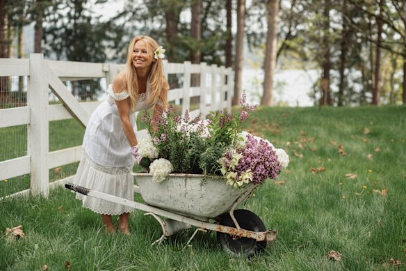 Anderson on her grandmother’s property on Vancouver Island, where she now calls home.