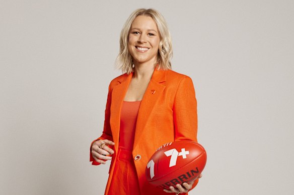 Former AFLW player and commentator Kate McCarthy.