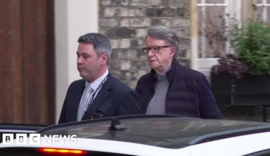 Mandelson's lawyers say he was arrested over 'baseless' claim he was a flight risk - BBC