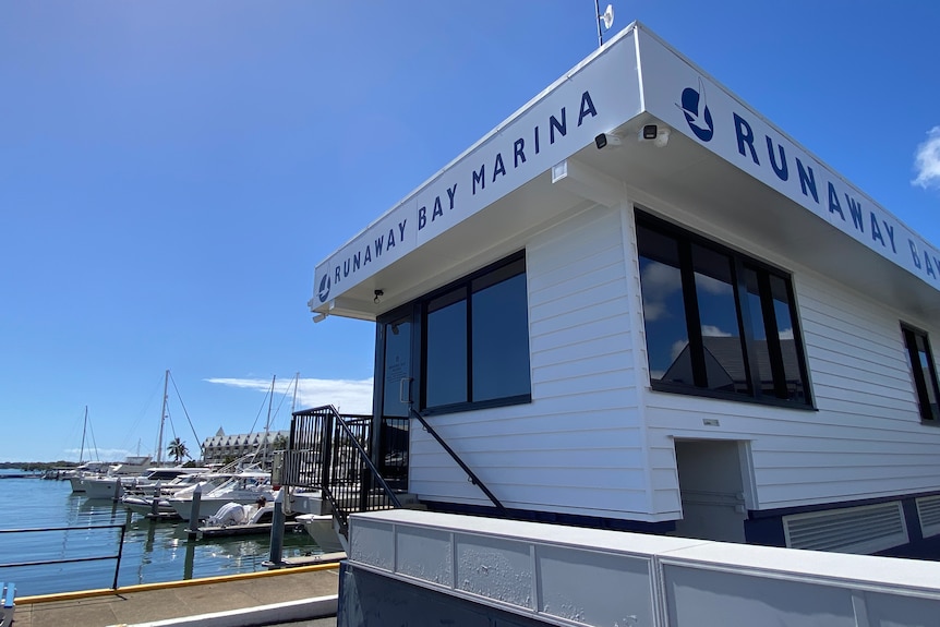A marina filled with boats.