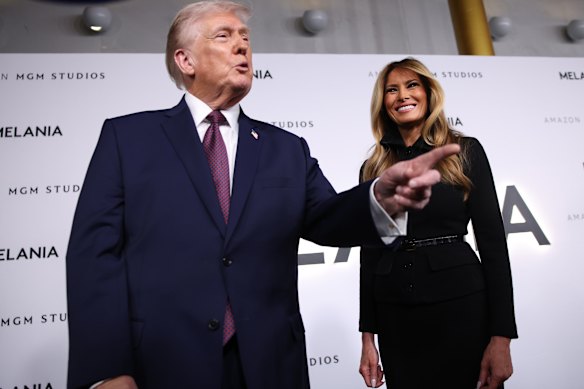 US President Donald Trump and first lady Melania Trump at The Kennedy Centre on Thursday.