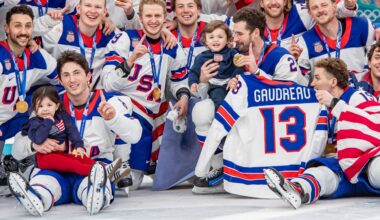 Team USA defeat Canada in men’s ice hockey final, Johnny Gaudreau tribute, video