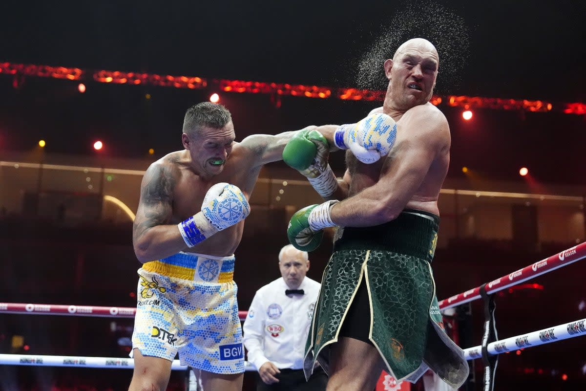 Usyk outpointed Tyson Fury twice in 2024, handing the Briton his only losses as a professional (PA Wire)