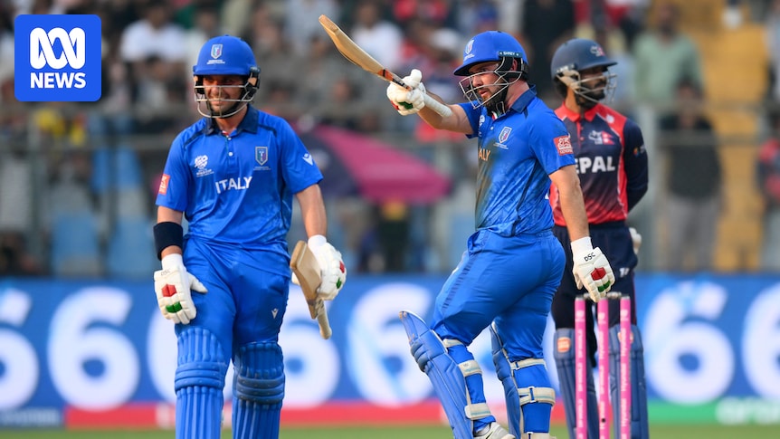 Italy wins first T20 Cricket World Cup match as Australian-born players shine in 10-wicket win over Nepal