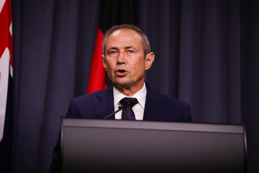 WA Premier Roger Cook is speaking to the media.