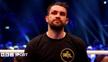British boxer Paul Smith pictured in a T-shirt in a boxing ring