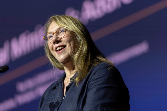 Transport Minister Catherine King at the Australian Airports Association national conference in December.