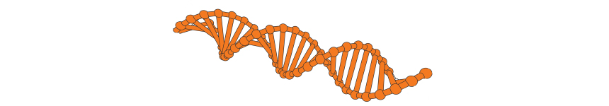strand of dna coloured orange