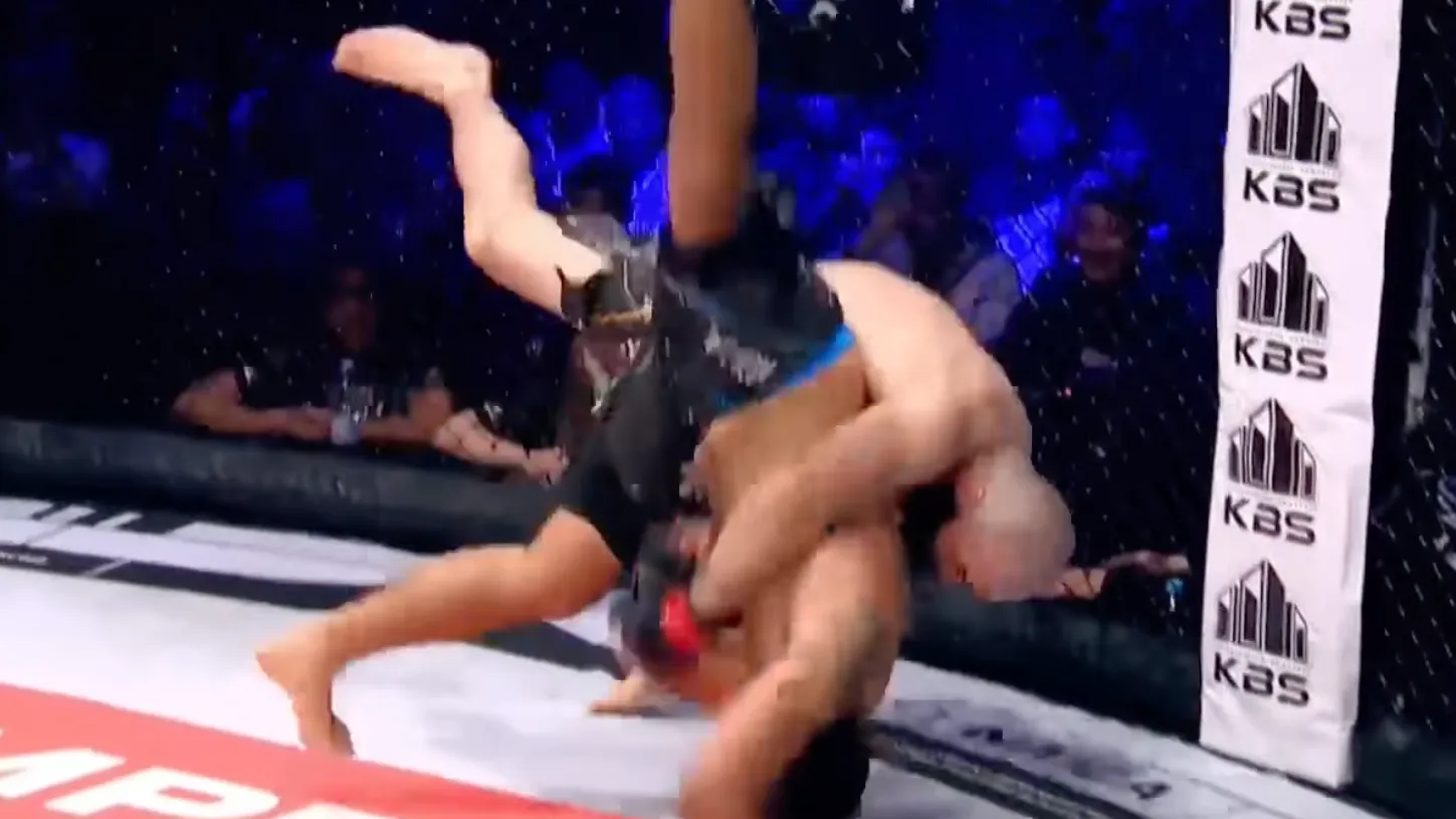 Suplex knockout Kurt Angle would be proud of