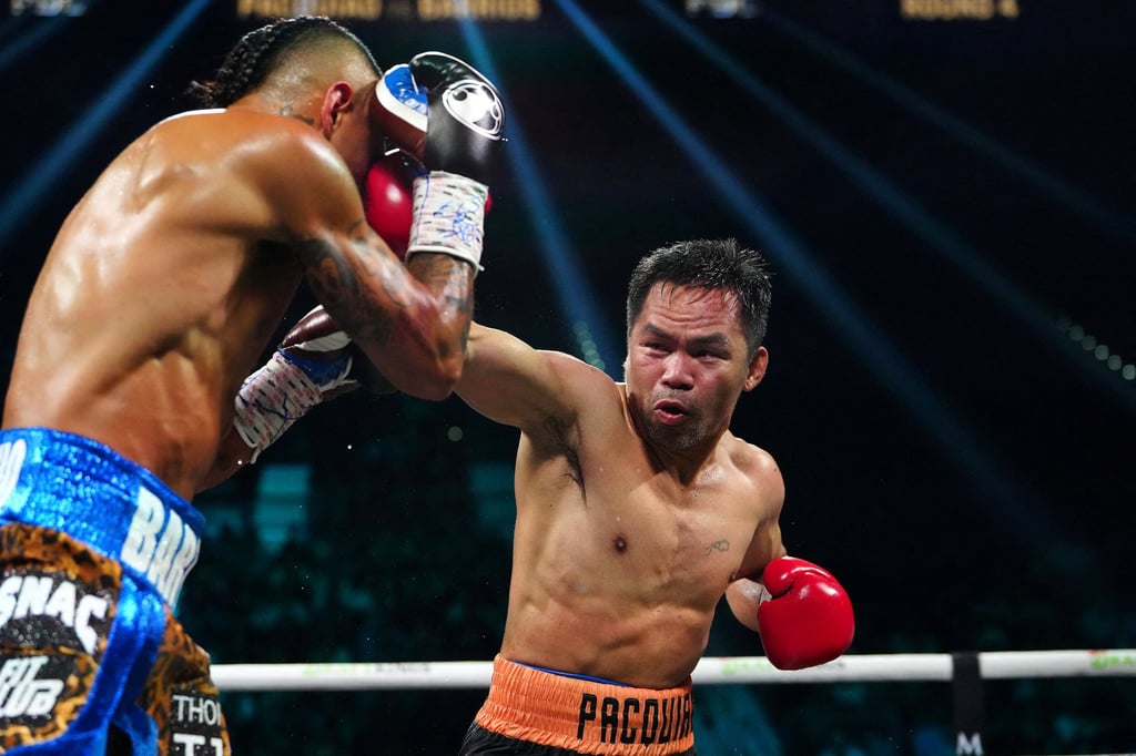 Manny Pacquiao returned to the ring last year to fight Mario Barrios. Photo: Reuters