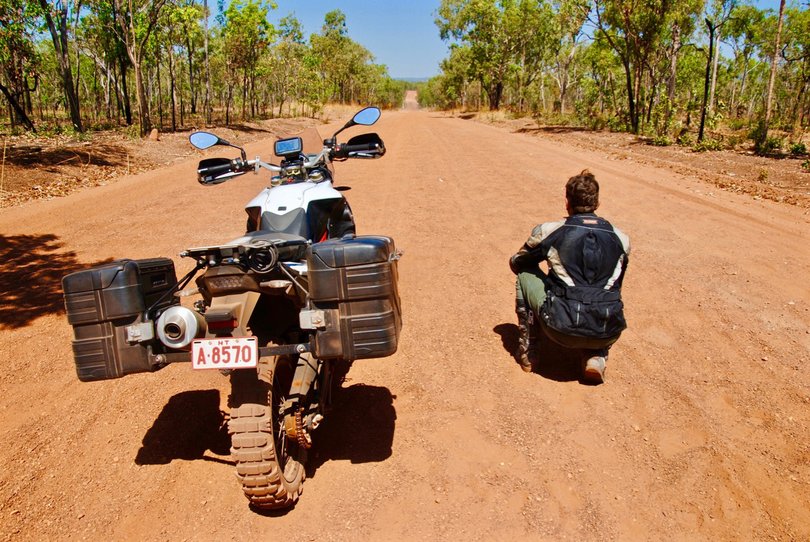 In the red dirt in the NT.