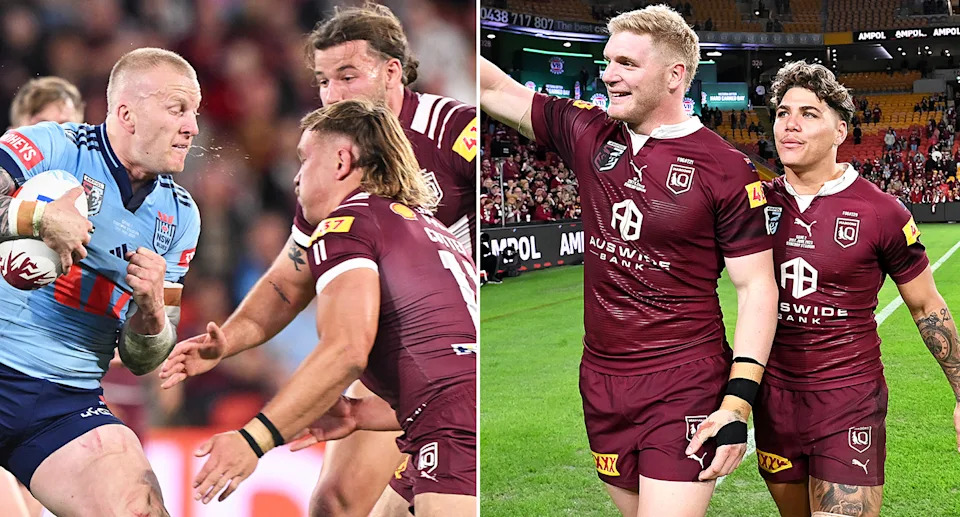 Mitch Barnett and Tom Flegler in State of Origin.