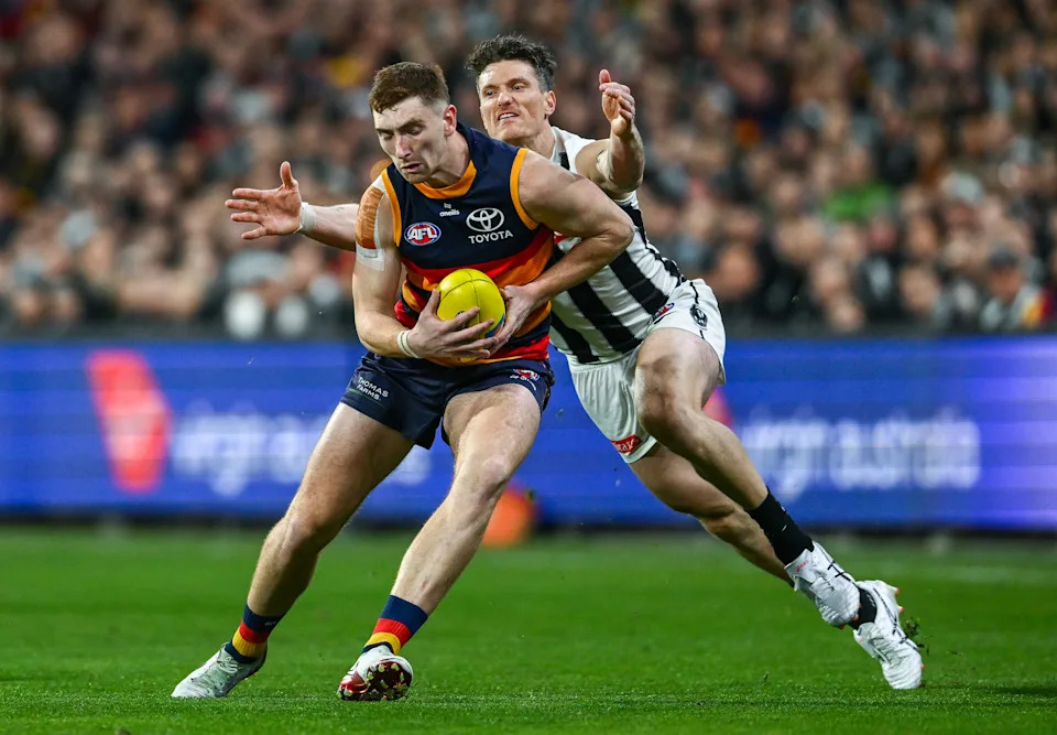 Pictured here, Adelaide Crows defender Mark Keane.