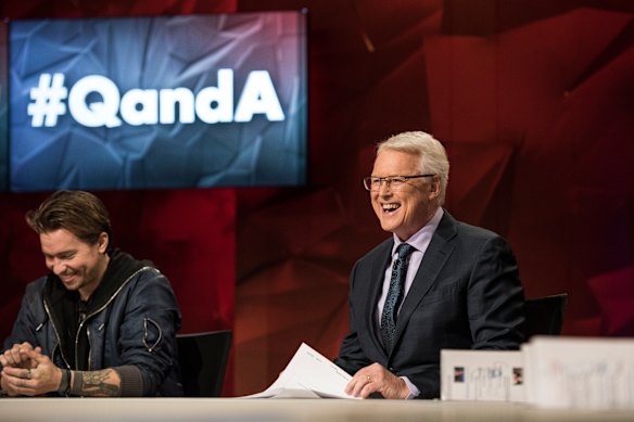 Tony Jones on the 10th anniversary of Q+A in 2018.  