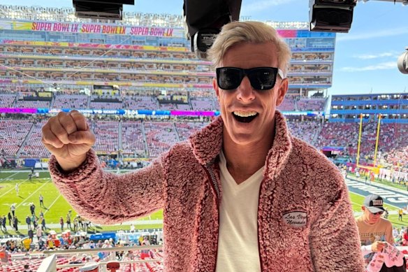 Media lawyer Justin Quill at the Super Bowl.