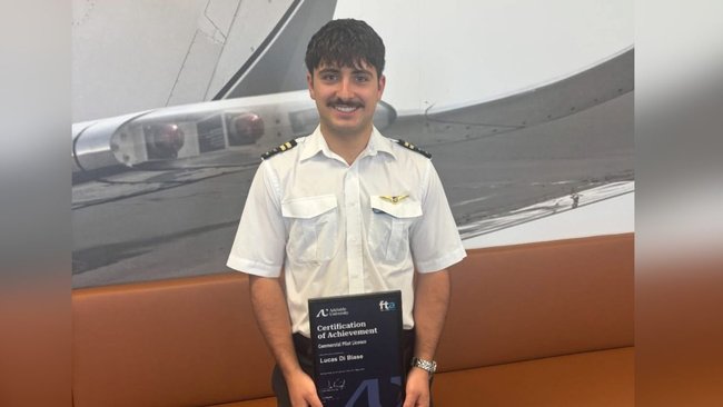 Lucas Di Biase, 20, has been remembered as a ‘funny, smart and fearless’ man after he was killed in a light plane crash on Friday.