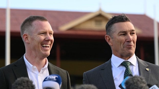 Jack Riewoldt and Alastair Lynch in Tasmania.
