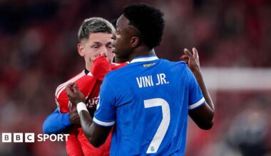 Benfica boss Jose Mourinho criticised for reaction to Vinicius Junior racist abuse claims