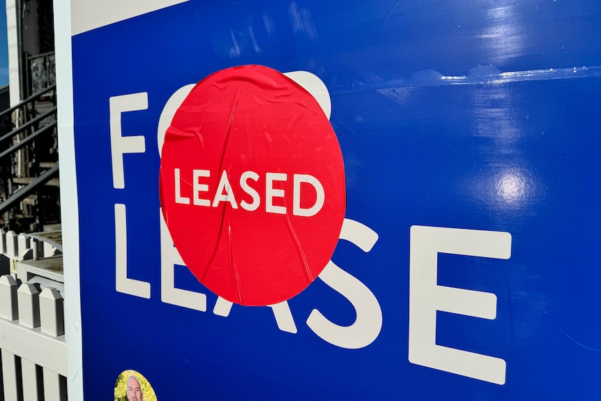 for lease sign with leased sticker.