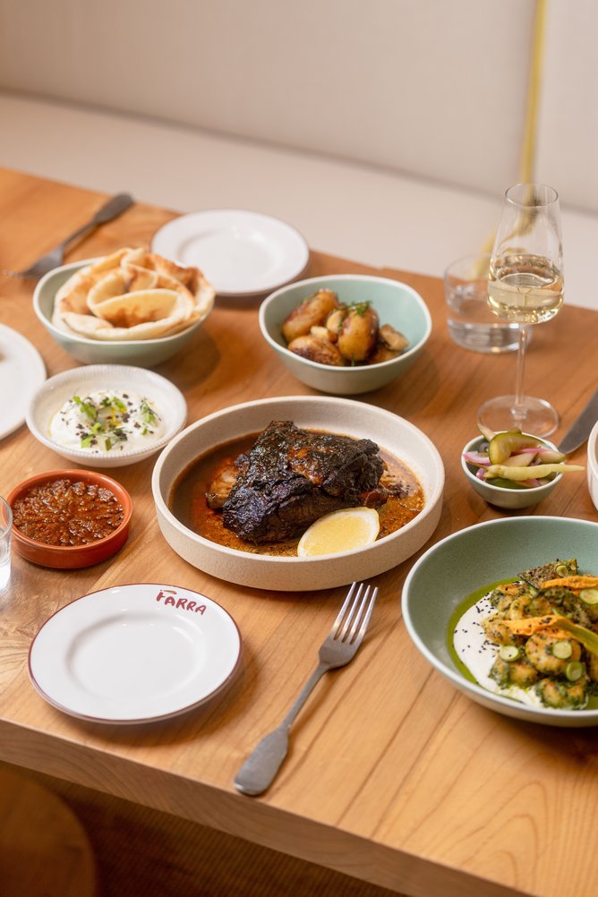 Tomahawk steak and slow-roasted lamb will feature on Farra’s menu, alongside a wide variety of meze. 