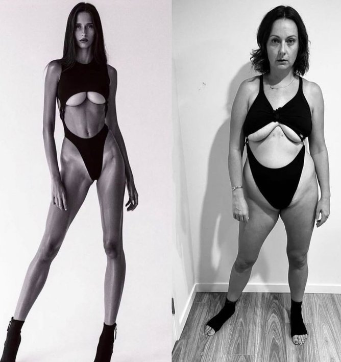 Barber is known for her hilarious parodies of model videos on Instagram, using the #celestechallengeaccepted to highlight the perceived absurdity of unrealistic body standards on social media. 