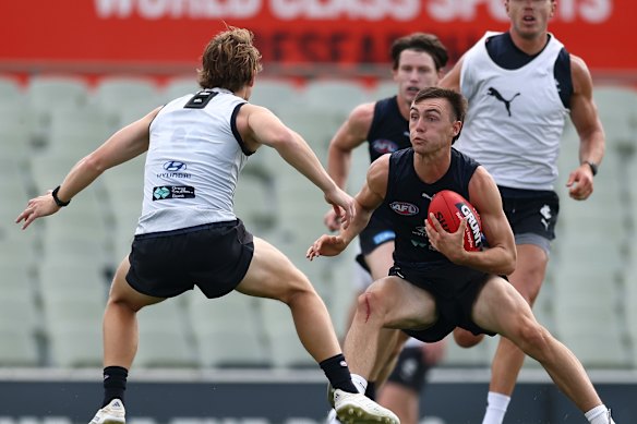 Jagga Smith making an impression at Carlton training.