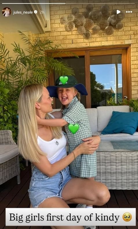 Jules Neale and her daughter Piper.