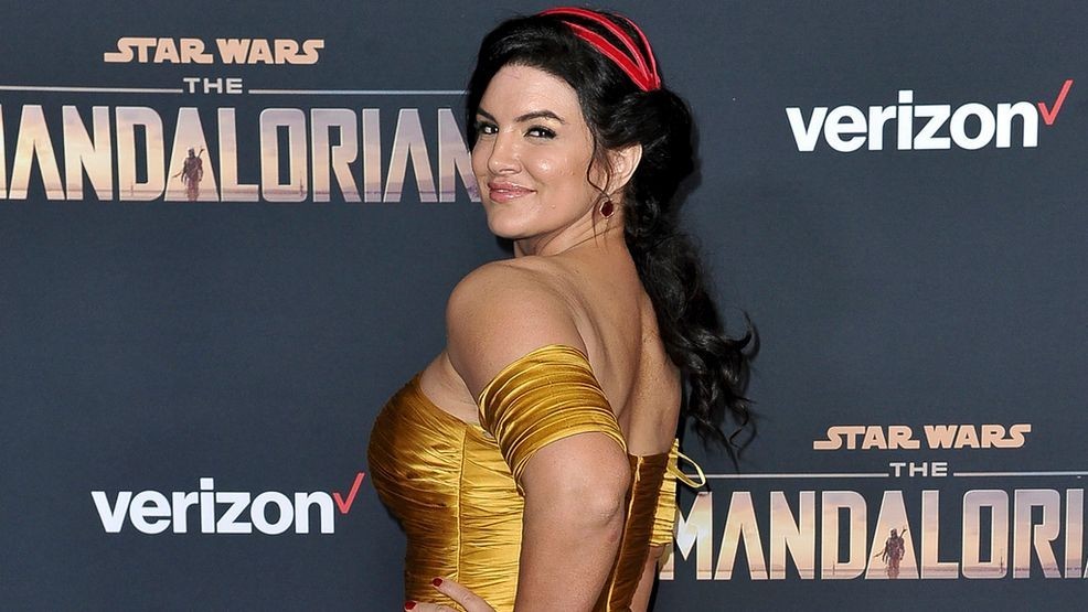 FILE - Gina Carano attends the LA premiere of "The Mandalorian" at El Capitan Theatre in Los Angeles, Nov. 13, 2019. (Photo by Richard Shotwell/Invision/AP, File)