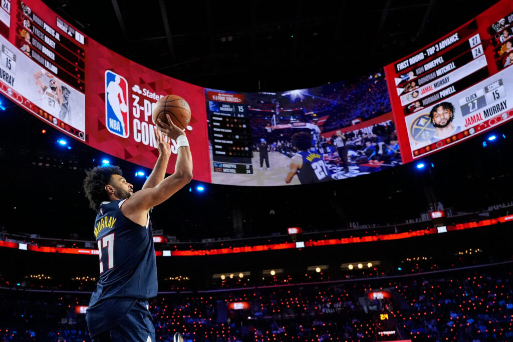 Nuggets' Jamal Murray falls short at NBA All-Star 3-point contest