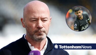 Alan Shearer reacts to refcam footage of Cristian Romero's sending-off in Tottenham loss vs Man United.