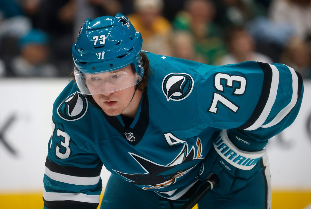 San Jose Sharks' Tyler Toffoli misses practice with lower body injury