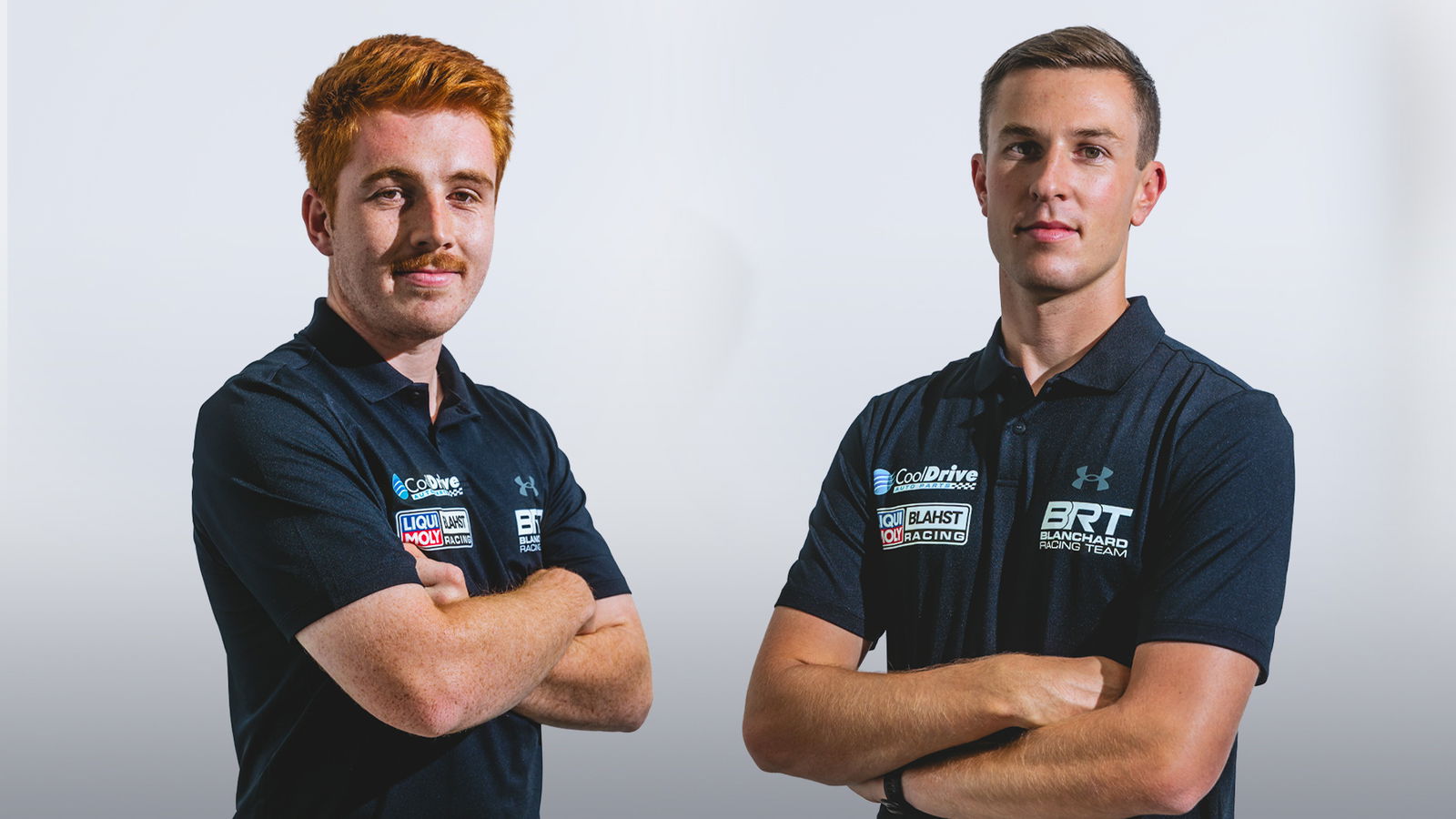 Blanchard Racing Team driver Bailey Sweeny (left) with Lochie Dalton.