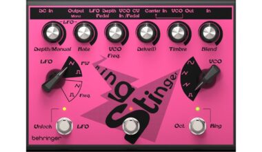 Behringer launches clone of classic ring mod/fuzz pedal, the Lovetone Ring Stinger