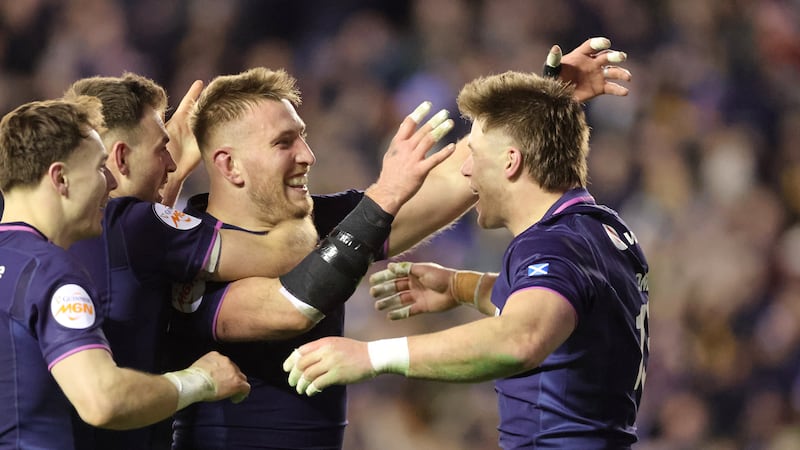 Scotland end England’s 12-game winning streak with four-try Calcutta Cup triumph