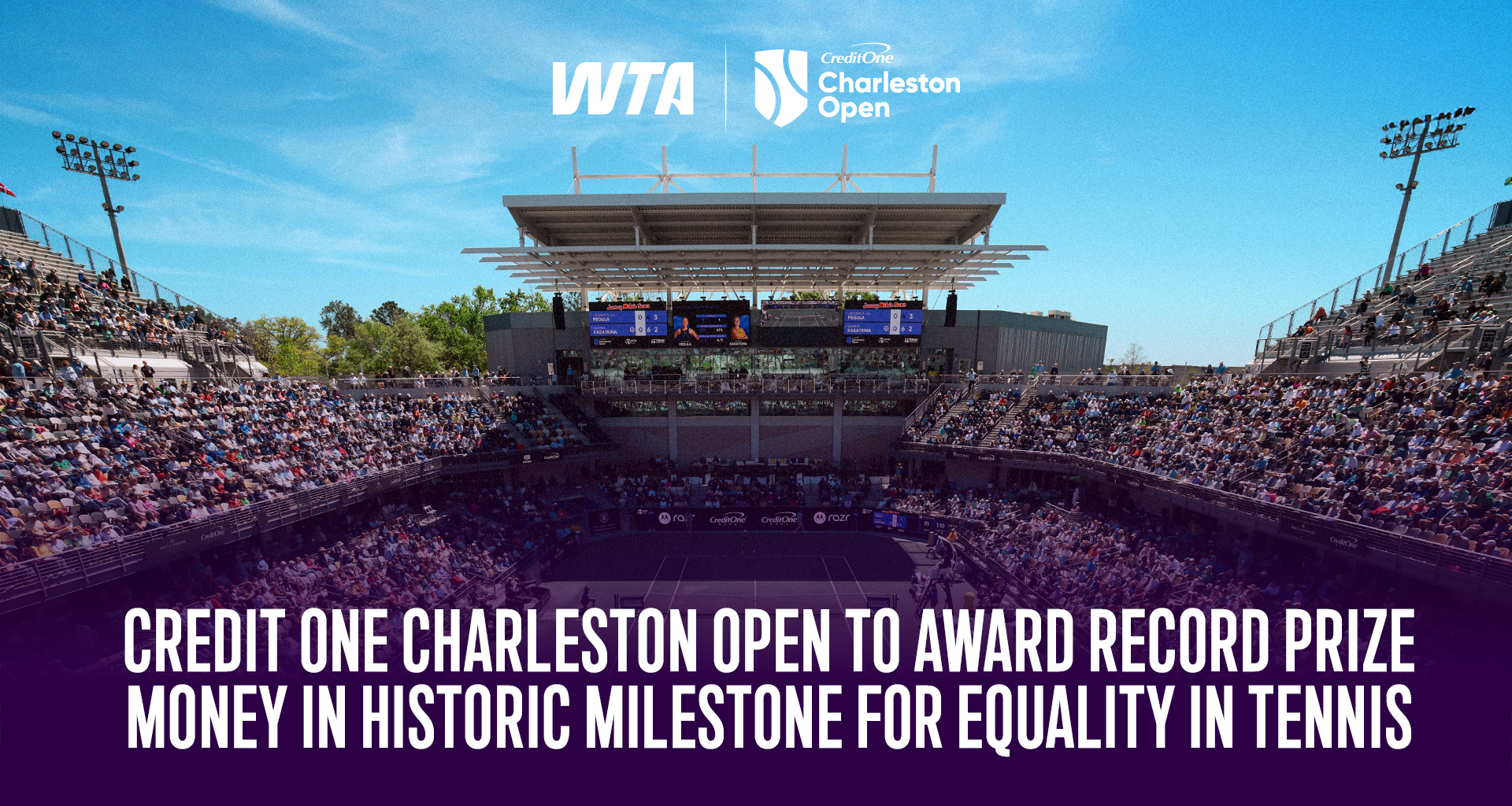 Credit One Charleston Open to award record prize money in milestone step for equality