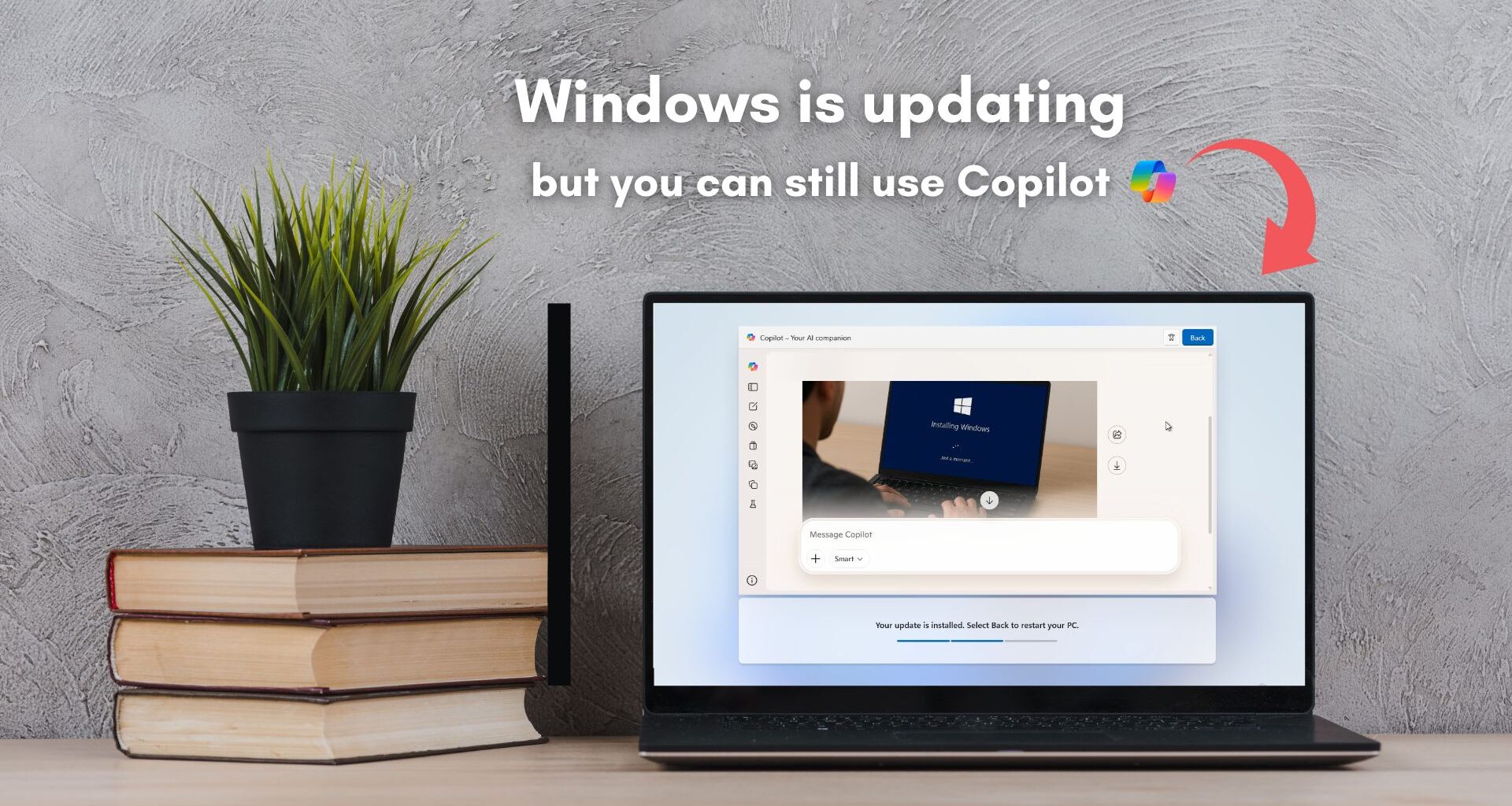 Copilot can now be used in OOBE when Windows is updating