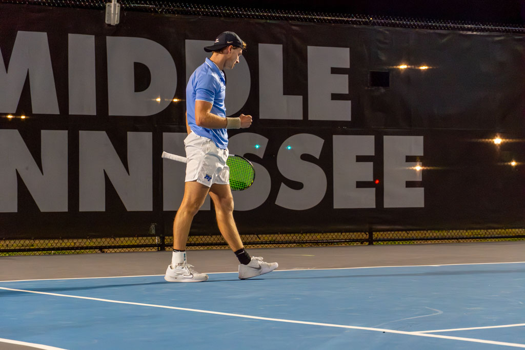 Photos from MTSU men's tennis win against Utah on Friday. 