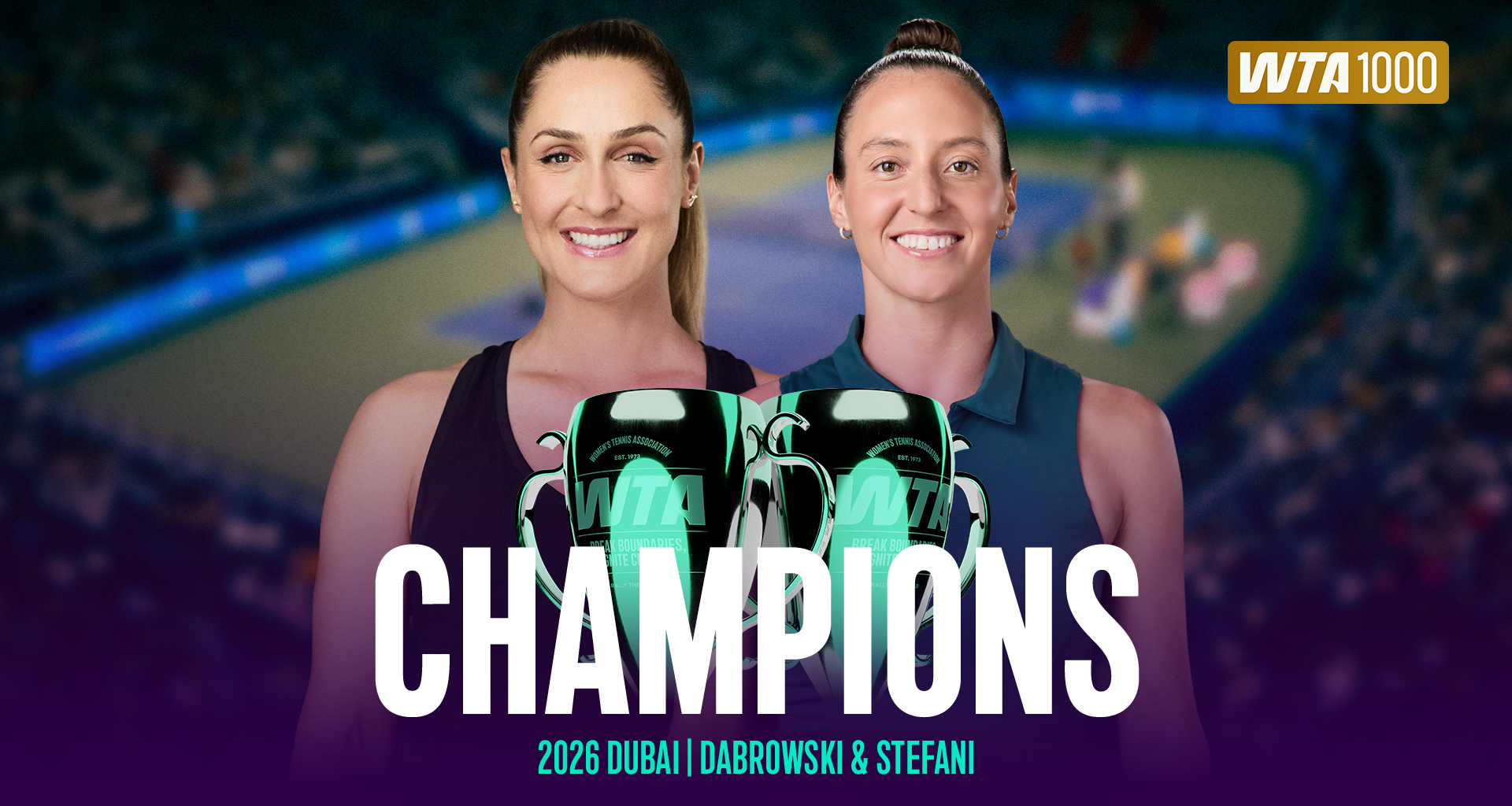 Dabrowski and Stefani win Dubai for first title together since 2022