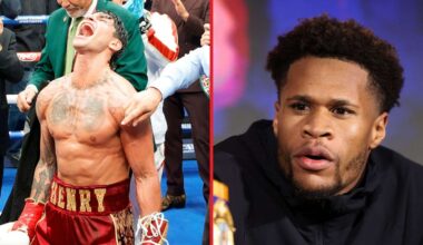 Devin Haney reacts to Ryan Garcia becoming world champion with dominant Barrios win