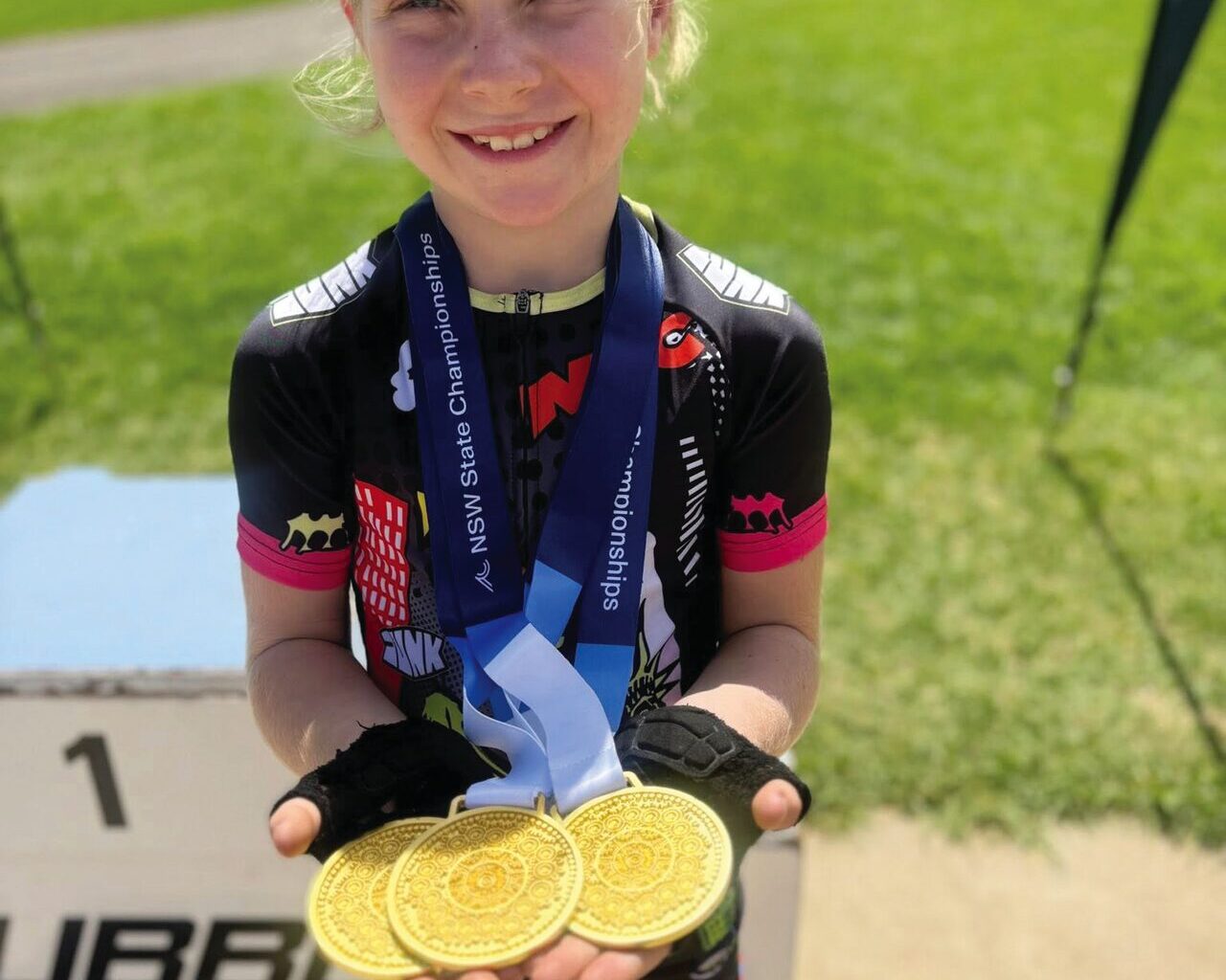 Three wins at junior state cycling championships