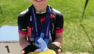 Three wins at junior state cycling championships