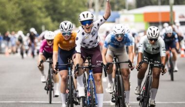 Ruby Taylor (Team Redcat) makes it a second stage win at Hertz ProVelo Super League's Tour of Tasmania by claiming victory in stage 4 criterium